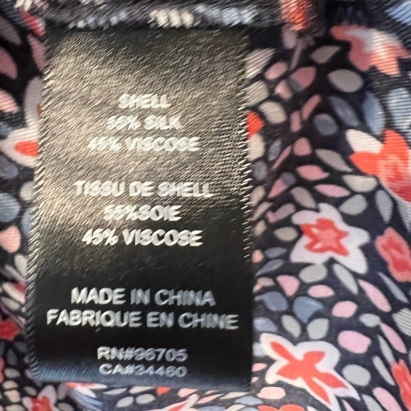 Rebecca Taylor Keyhole Cut Out Floral Silk Blend Blouse. Size 0. EUC - Picture 8 of 9